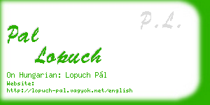 pal lopuch business card